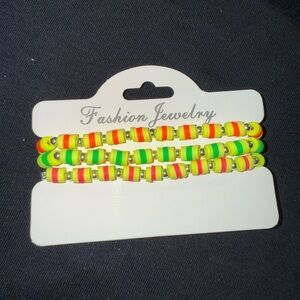 🐠 Fashion Jewelry Neon Beaded Bracelet Set